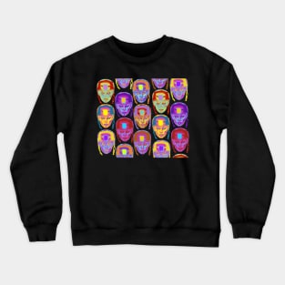 Roller Derby Girl Pattern Crewneck Sweatshirt